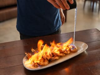 Flambéed with mezcal
